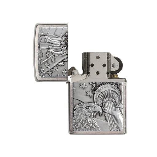 Zippo Something Patriotic Emblem Brushed Chrome - 20895 - Hình ảnh 2