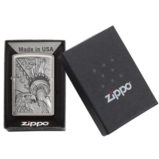 Zippo Something Patriotic Emblem Brushed Chrome - 20895 - Hình ảnh 6