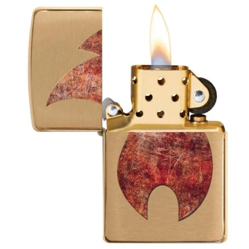 Zippo Rusty Flame Design Brush Brass - 29878 - Hình ảnh 4