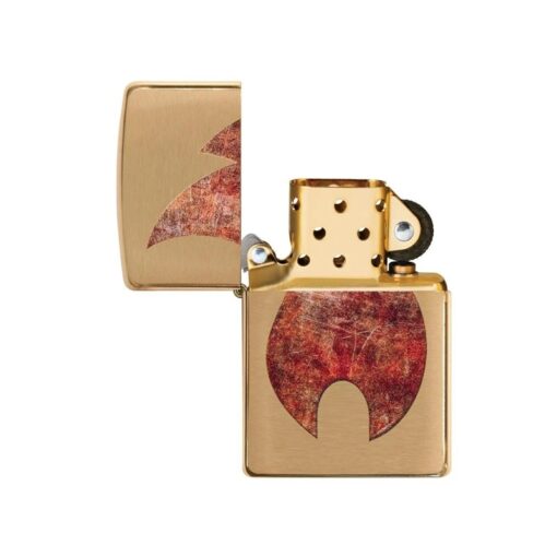 Zippo Rusty Flame Design Brush Brass - 29878 - Hình ảnh 2