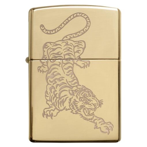 Zippo Tattoo Tiger Design High Polish Brass - 29884 - Hình ảnh 3