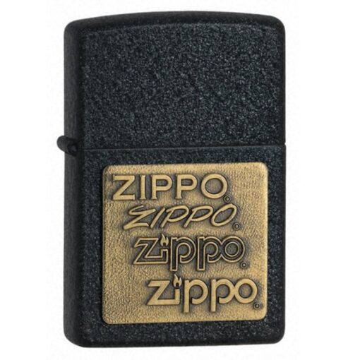 Zippo Brass Emblem Black Crackle - 362