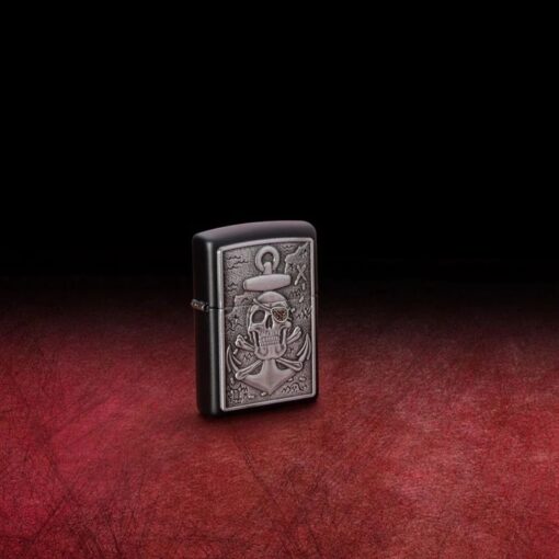 Zippo Skull Anchor Emblem Black Matte - 48122 - Hình ảnh 7