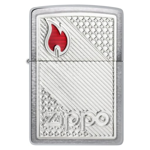 Zippo Tiles Emblem Design Brushed Chrome - 48126 - Hình ảnh 3