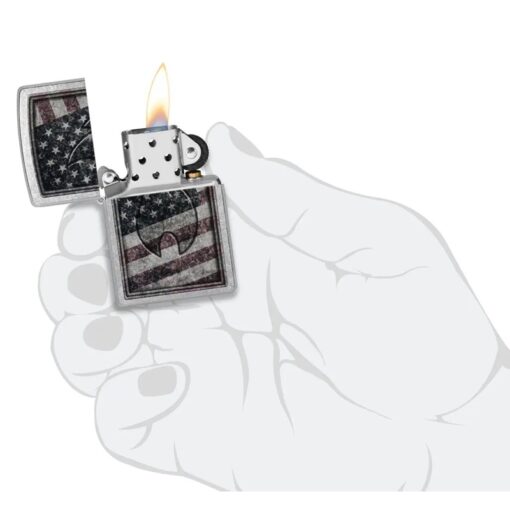 Zippo Americana Flame Design Street Chrome - 48180 - Hình ảnh 5