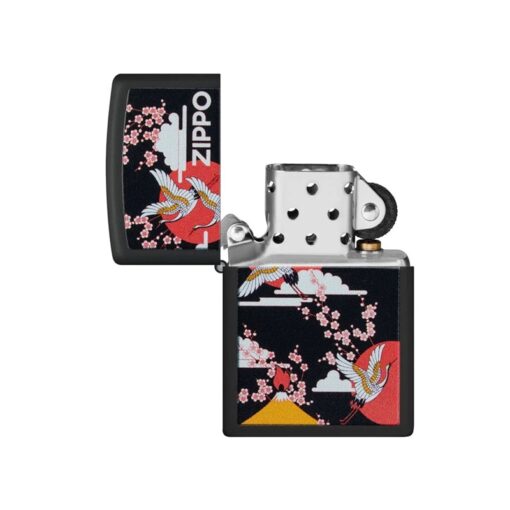 Zippo Kimono Design Black Matte - 48182 - Hình ảnh 2