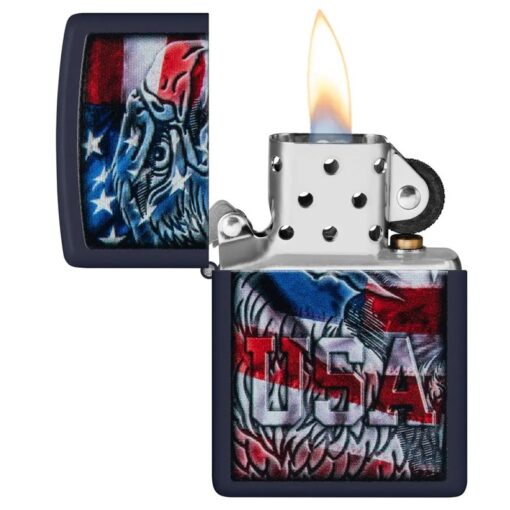 Zippo Eagle Flag Design Navy Matte - 48189 - Hình ảnh 4