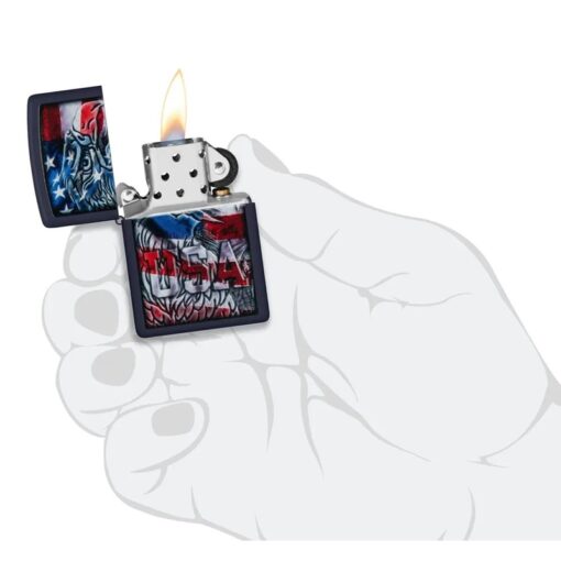 Zippo Eagle Flag Design Navy Matte - 48189 - Hình ảnh 5