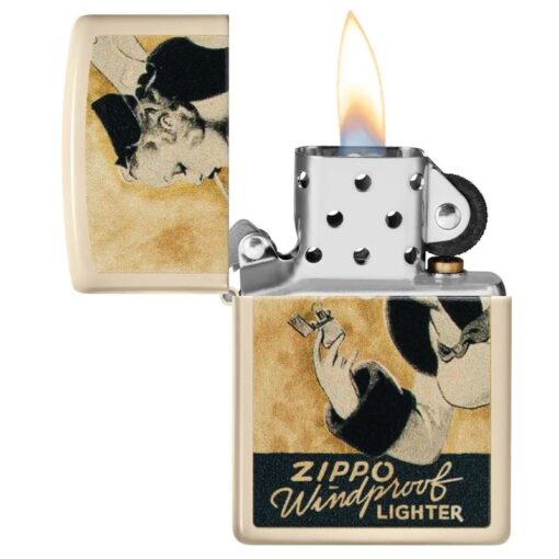 Zippo Windy Design Flat Sand - 48198 - Hình ảnh 4