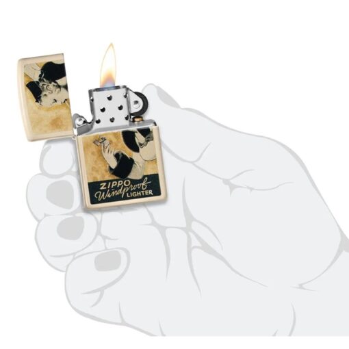 Zippo Windy Design Flat Sand - 48198 - Hình ảnh 5