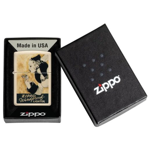 Zippo Windy Design Flat Sand - 48198 - Hình ảnh 6