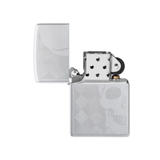 Zippo Skull Design Auto Engraved Satin Chrome - 48208 - Hình ảnh 2