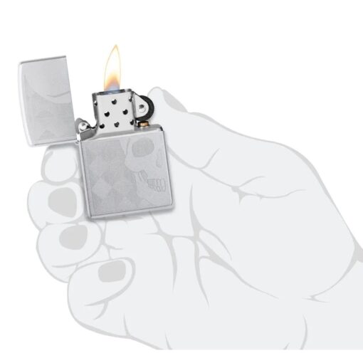 Zippo Skull Design Auto Engraved Satin Chrome - 48208 - Hình ảnh 5