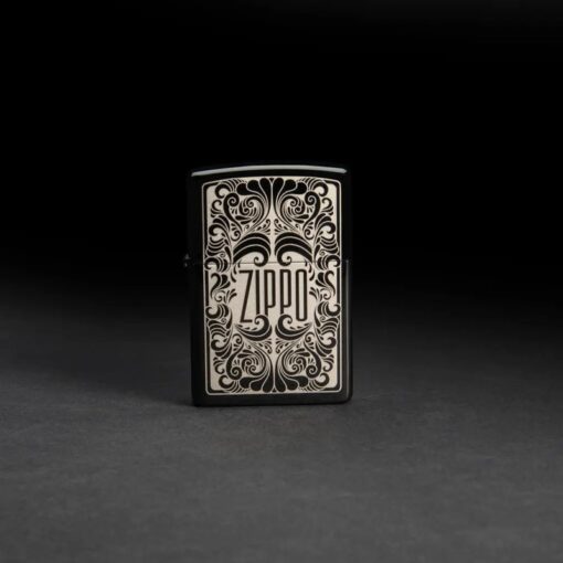 Zippo Logo Filigree Design High Polish Black - 48253 - Hình ảnh 7