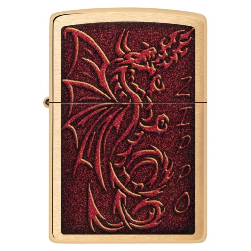 Zippo Medieval Mythological Dragon Brushed Brass - 48362 - Hình ảnh 3