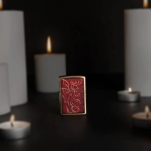 Zippo Medieval Mythological Dragon Brushed Brass - 48362 - Hình ảnh 7