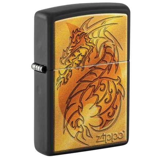 Zippo Flame and Dragon Black Matte - 48364