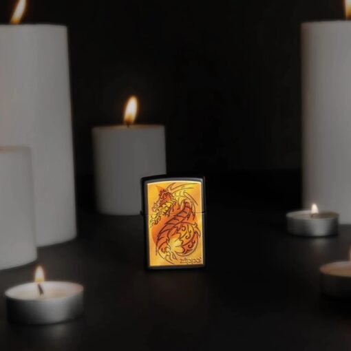 Zippo Flame and Dragon Black Matte - 48364 - Hình ảnh 7
