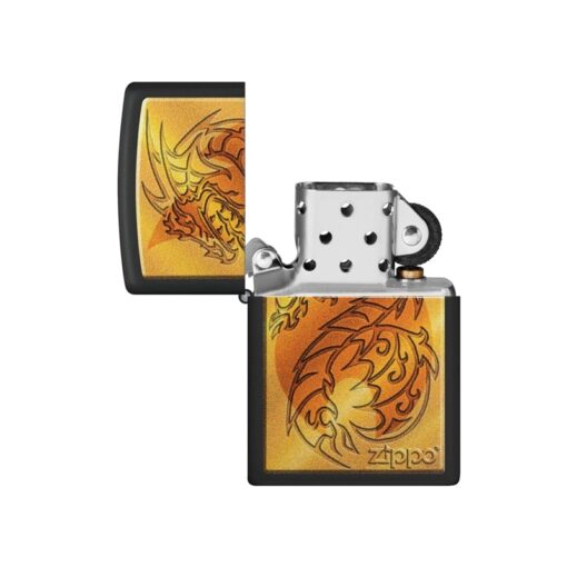 Zippo Flame and Dragon Black Matte - 48364 - Hình ảnh 2