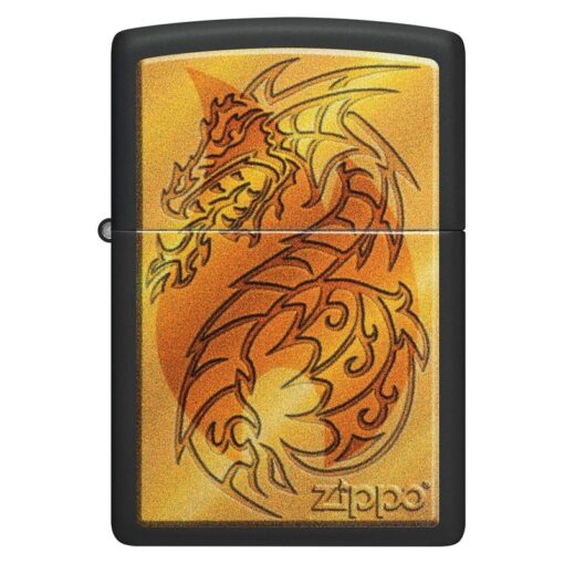 Zippo Flame and Dragon Black Matte - 48364 - Hình ảnh 3