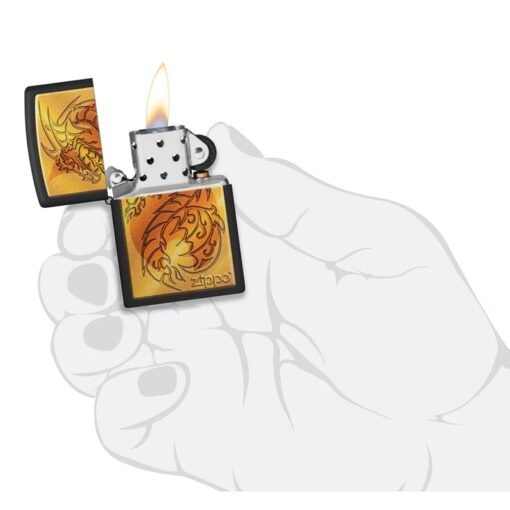 Zippo Flame and Dragon Black Matte - 48364 - Hình ảnh 5