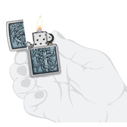 Zippo Medieval Dragon and Blade Street Chrome - 48365 - Hình ảnh 5