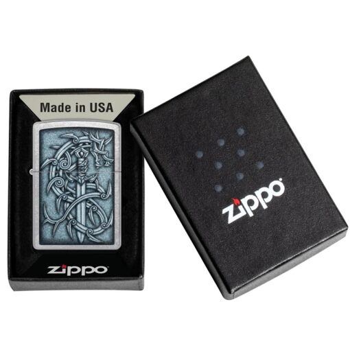 Zippo Medieval Dragon and Blade Street Chrome - 48365 - Hình ảnh 6