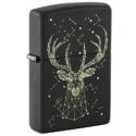 Zippo Deer Constellation Design Black Matte - 48385