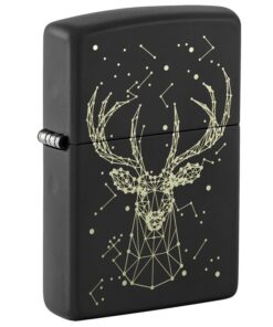 Zippo Deer Constellation Design Black Matte - 48385