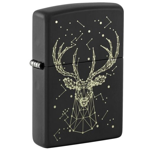 Zippo Deer Constellation Design Black Matte - 48385