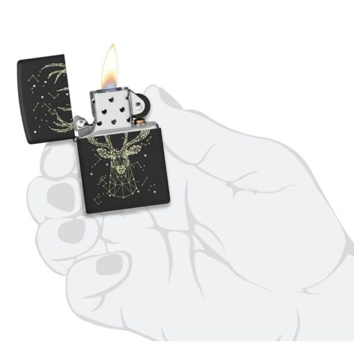 Zippo Deer Constellation Design Black Matte - 48385 - Hình ảnh 5
