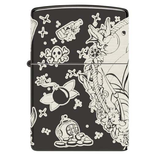Zippo Laser 360° Pirates Treasure Design High Polish Black - 48398 - Hình ảnh 4