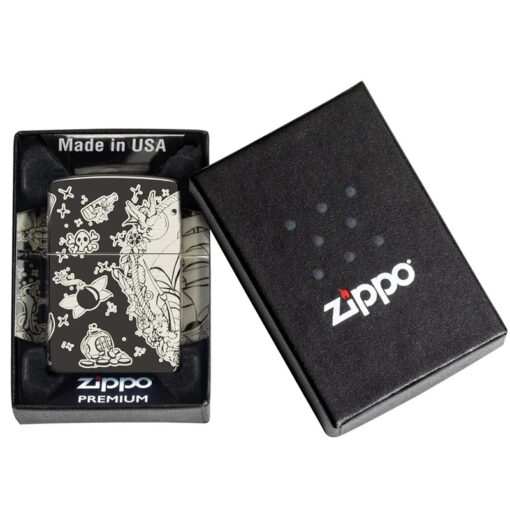 Zippo Laser 360° Pirates Treasure Design High Polish Black - 48398 - Hình ảnh 10