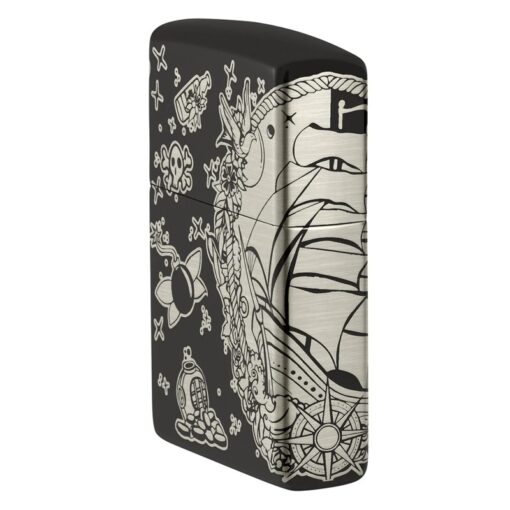 Zippo Laser 360° Pirates Treasure Design High Polish Black - 48398 - Hình ảnh 7