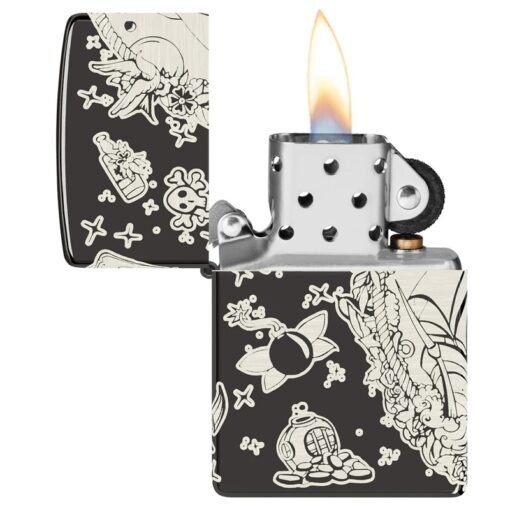 Zippo Laser 360° Pirates Treasure Design High Polish Black - 48398 - Hình ảnh 8