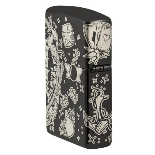 Zippo Laser 360° Pirates Treasure Design High Polish Black - 48398 - Hình ảnh 6
