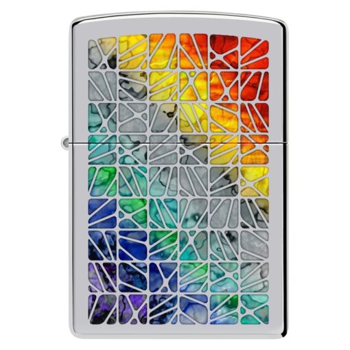 Zippo Fusion Pattern Design High Polish Chrome - 48412 - Hình ảnh 3