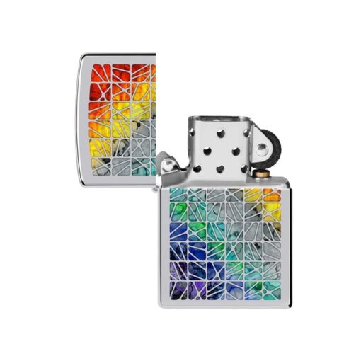 Zippo Fusion Pattern Design High Polish Chrome - 48412 - Hình ảnh 2