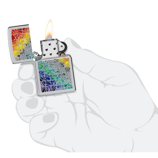 Zippo Fusion Pattern Design High Polish Chrome - 48412 - Hình ảnh 5