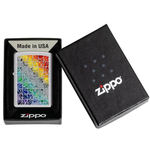 Zippo Fusion Pattern Design High Polish Chrome - 48412 - Hình ảnh 6
