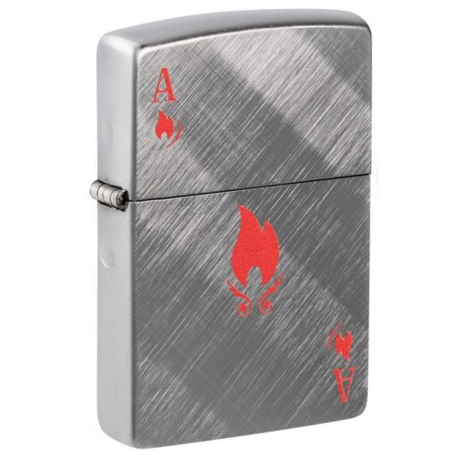 Zippo Flame Ace Design Diagonal Weave - 48451