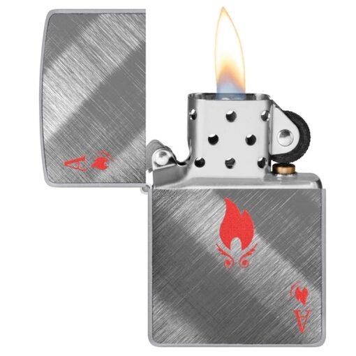 Zippo Flame Ace Design Diagonal Weave - 48451 - Hình ảnh 4