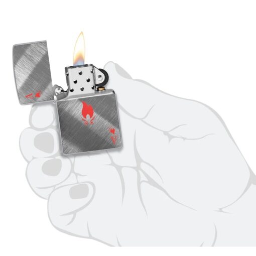 Zippo Flame Ace Design Diagonal Weave - 48451 - Hình ảnh 5