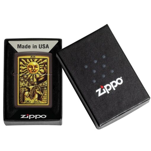 Zippo The Sun Tarot Card Design Brown - 48452 - Hình ảnh 6