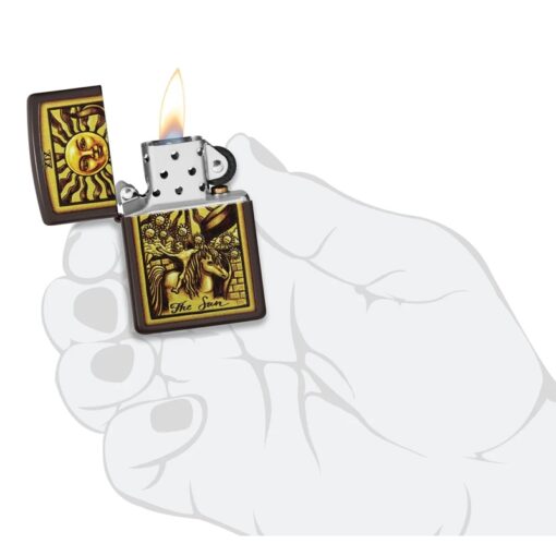 Zippo The Sun Tarot Card Design Brown - 48452 - Hình ảnh 5