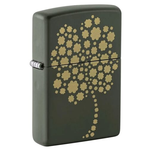 Zippo Four Leaf Clover Green Matte - 48501