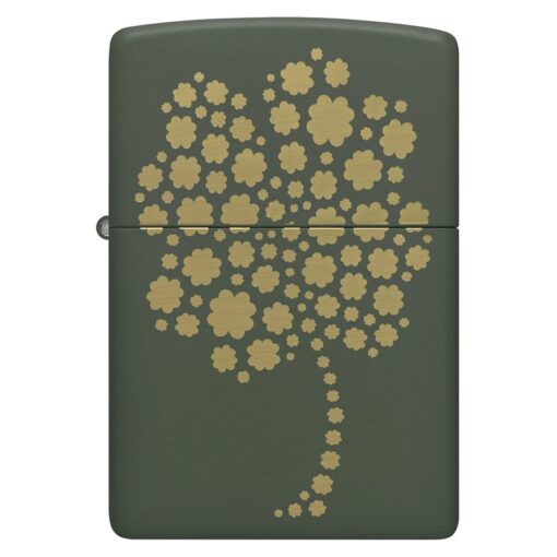 Zippo Four Leaf Clover Green Matte - 48501 - Hình ảnh 3