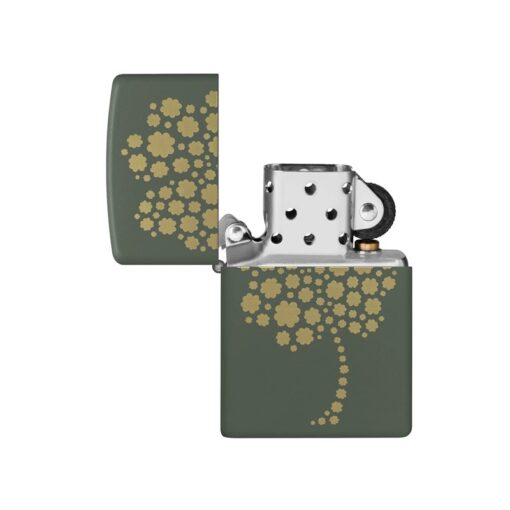 Zippo Four Leaf Clover Green Matte - 48501 - Hình ảnh 2