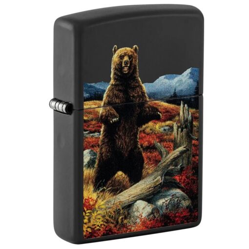 Zippo Linda Pickens Bear Design Black Matte - 48597