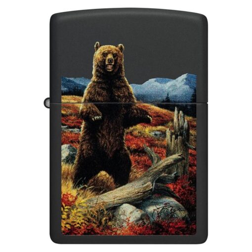 Zippo Linda Pickens Bear Design Black Matte - 48597 - Hình ảnh 3